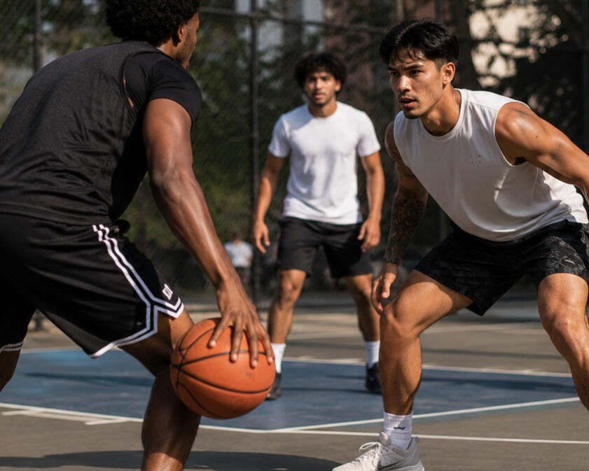 Boys playing basketball Boys playing basketball
